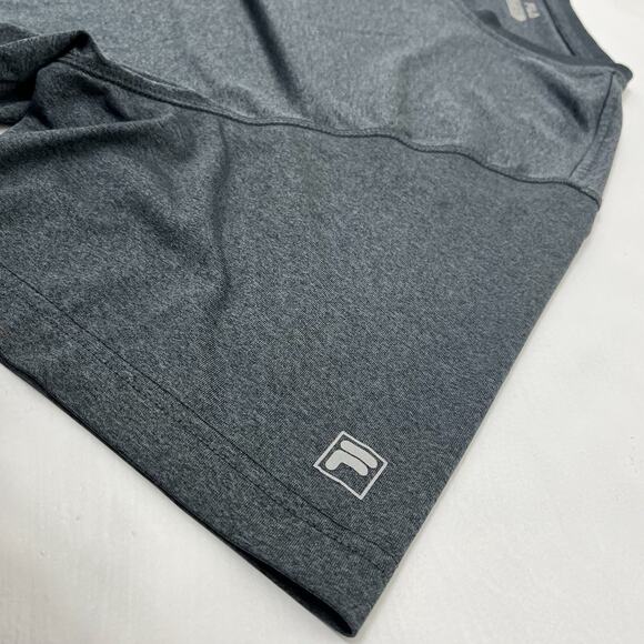 Fila Mens 2XL Pullover T-Shirt Gray Athletic Performance Crew Neck Short Sleeve - Picture 2 of 8